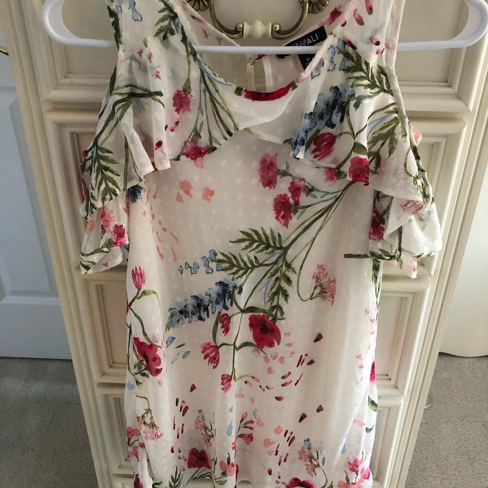 Cold Shoulder Floral Top